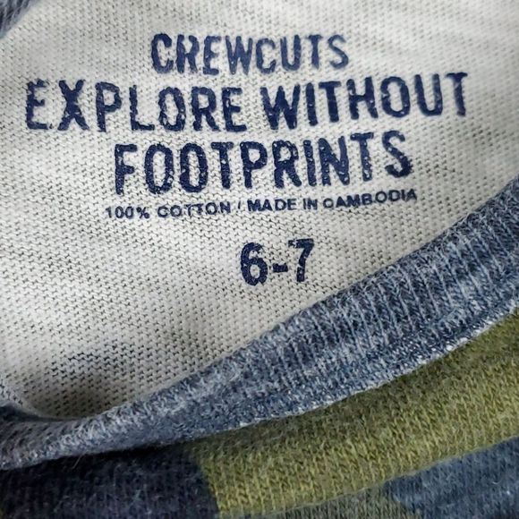 Boys JCREW Crewcuts 6-7 Camouflage stripe - Picture 2 of 2